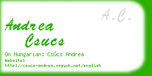 andrea csucs business card